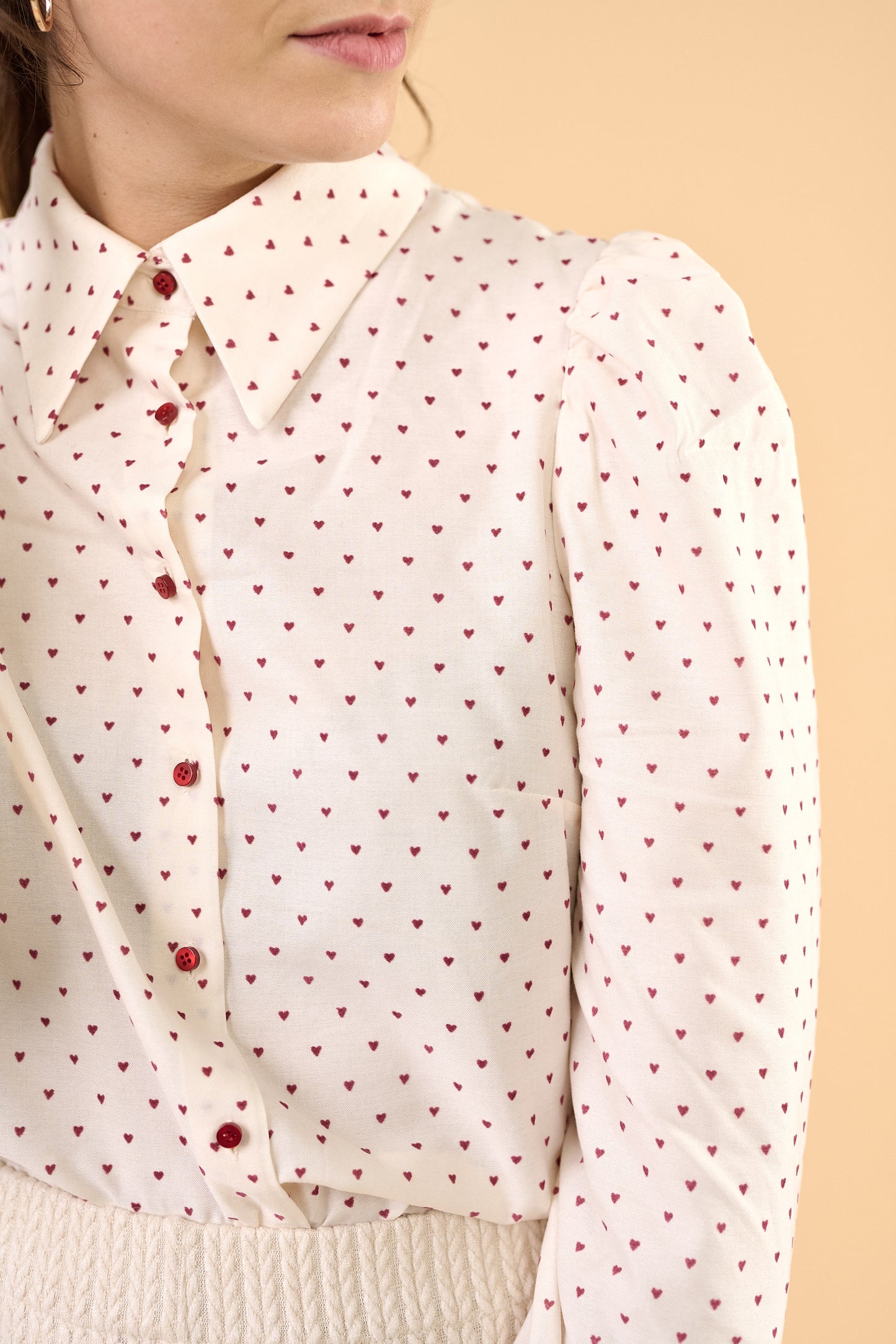BLUSA CUORE ROSSO | BLANCO