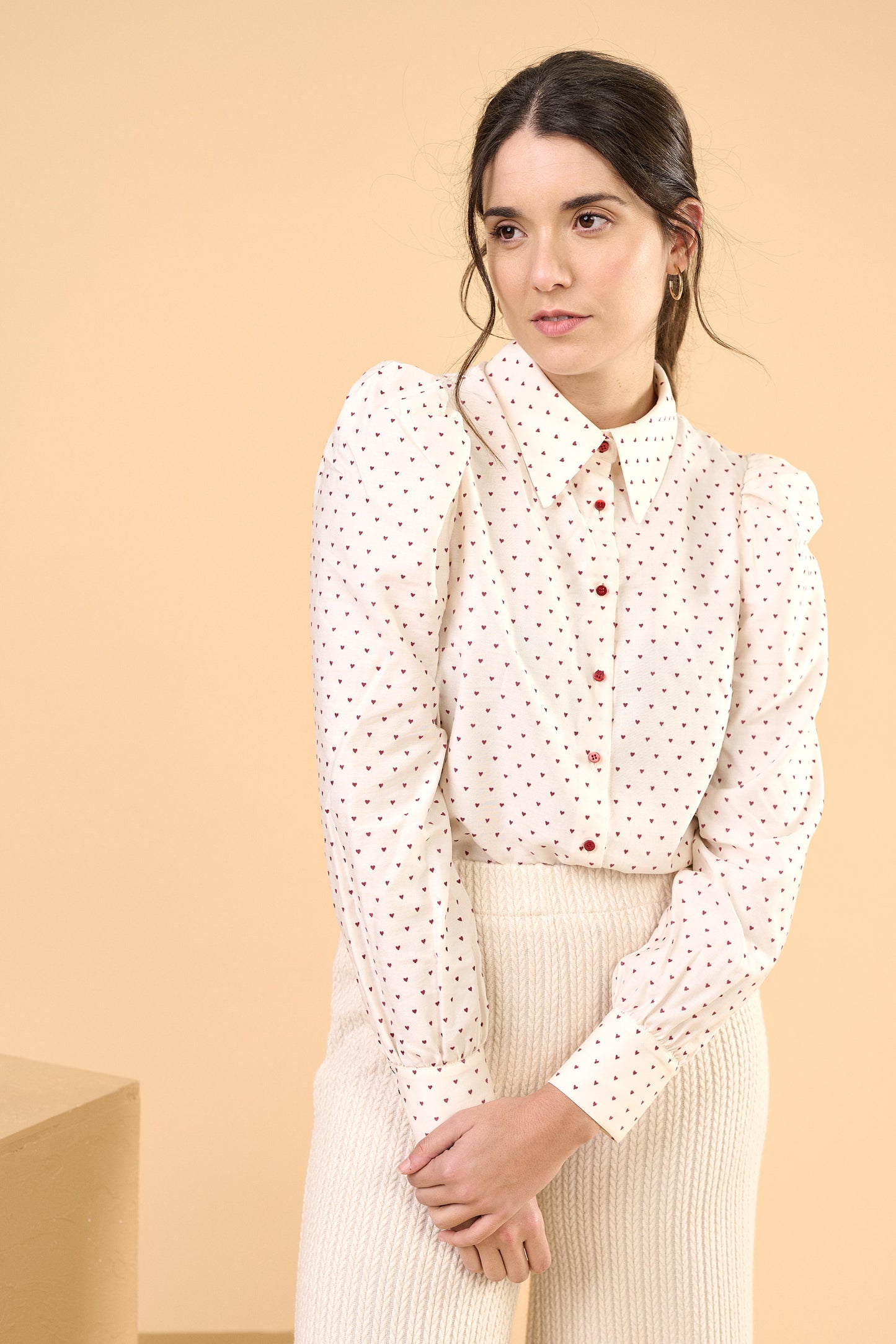 BLUSA CUORE ROSSO | BLANCO