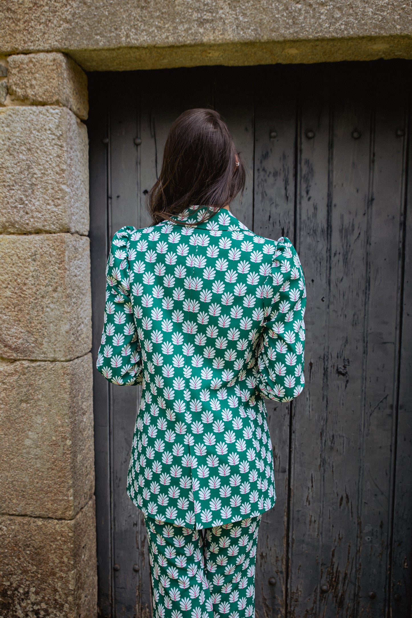 CONJUNTO NERGA ESTAMPADO ESPIGA | VERDE