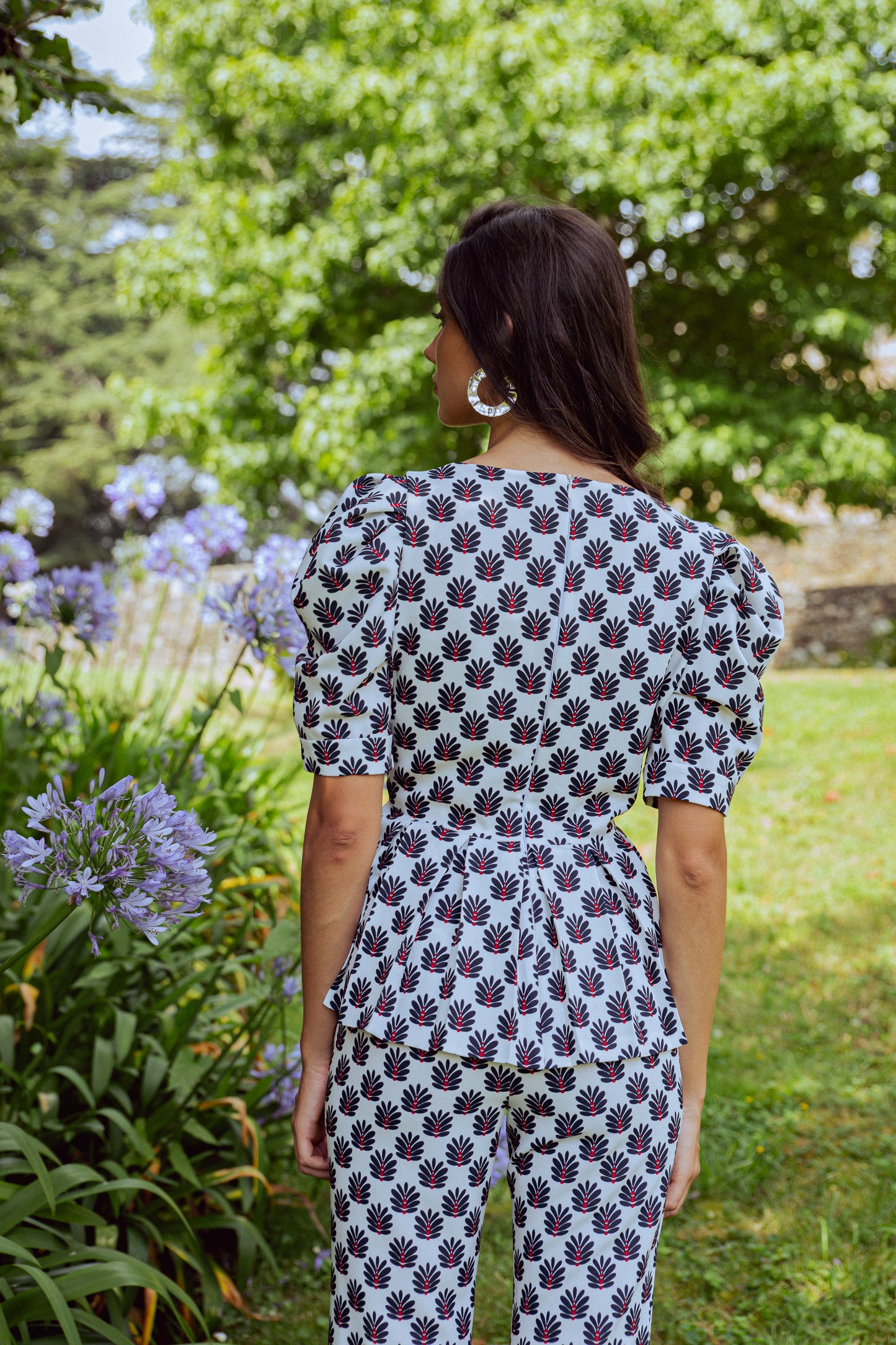 CONJUNTO NERGA ESTAMPADO ESPIGA | BLANCO
