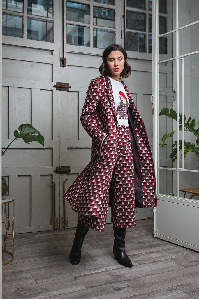 TRAJE LARGO PUNTO | Rojo