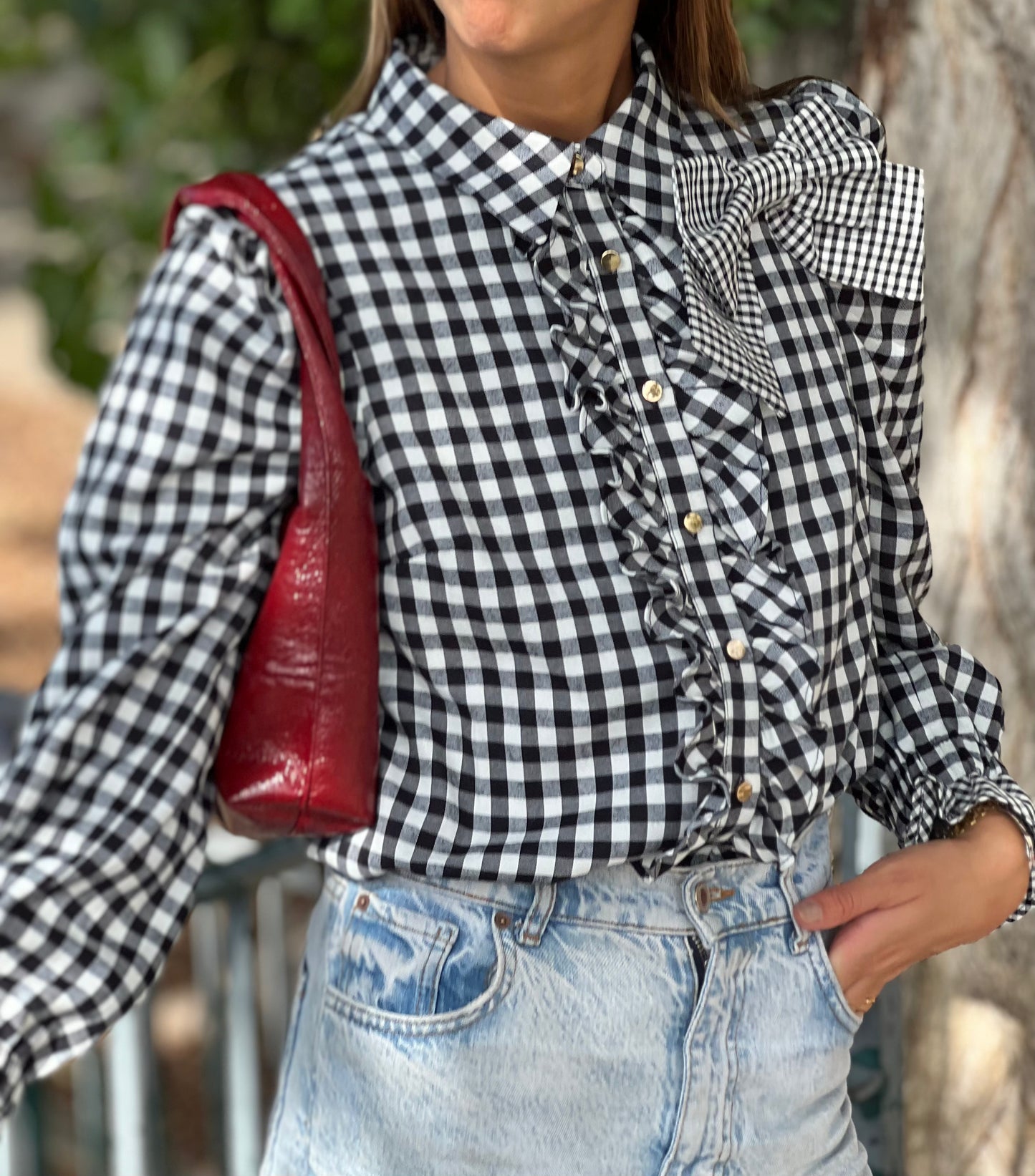 BLUSA LAZZO | BLANCA Y NEGRA