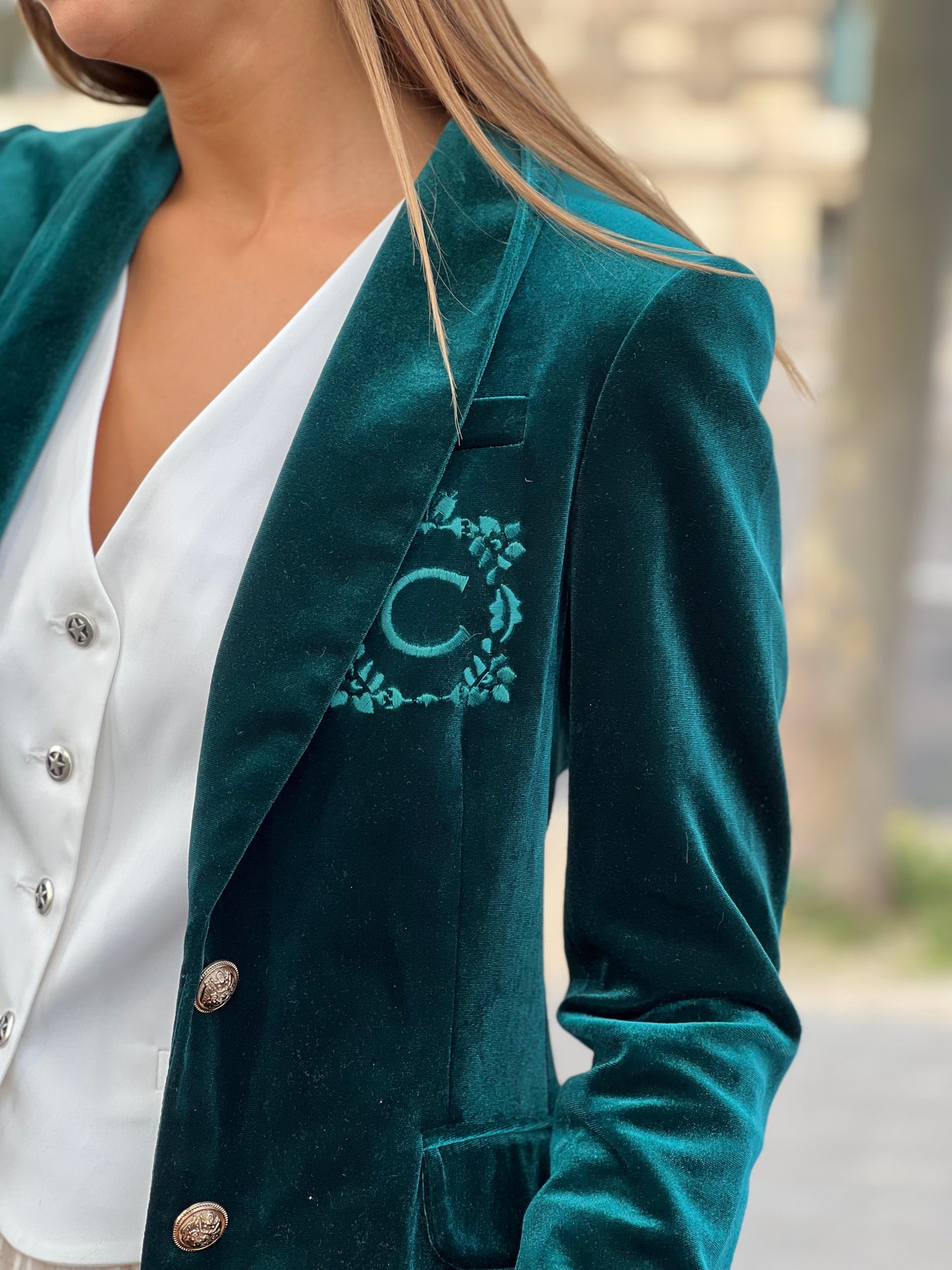 BLAZER VELLUTO | VERDE