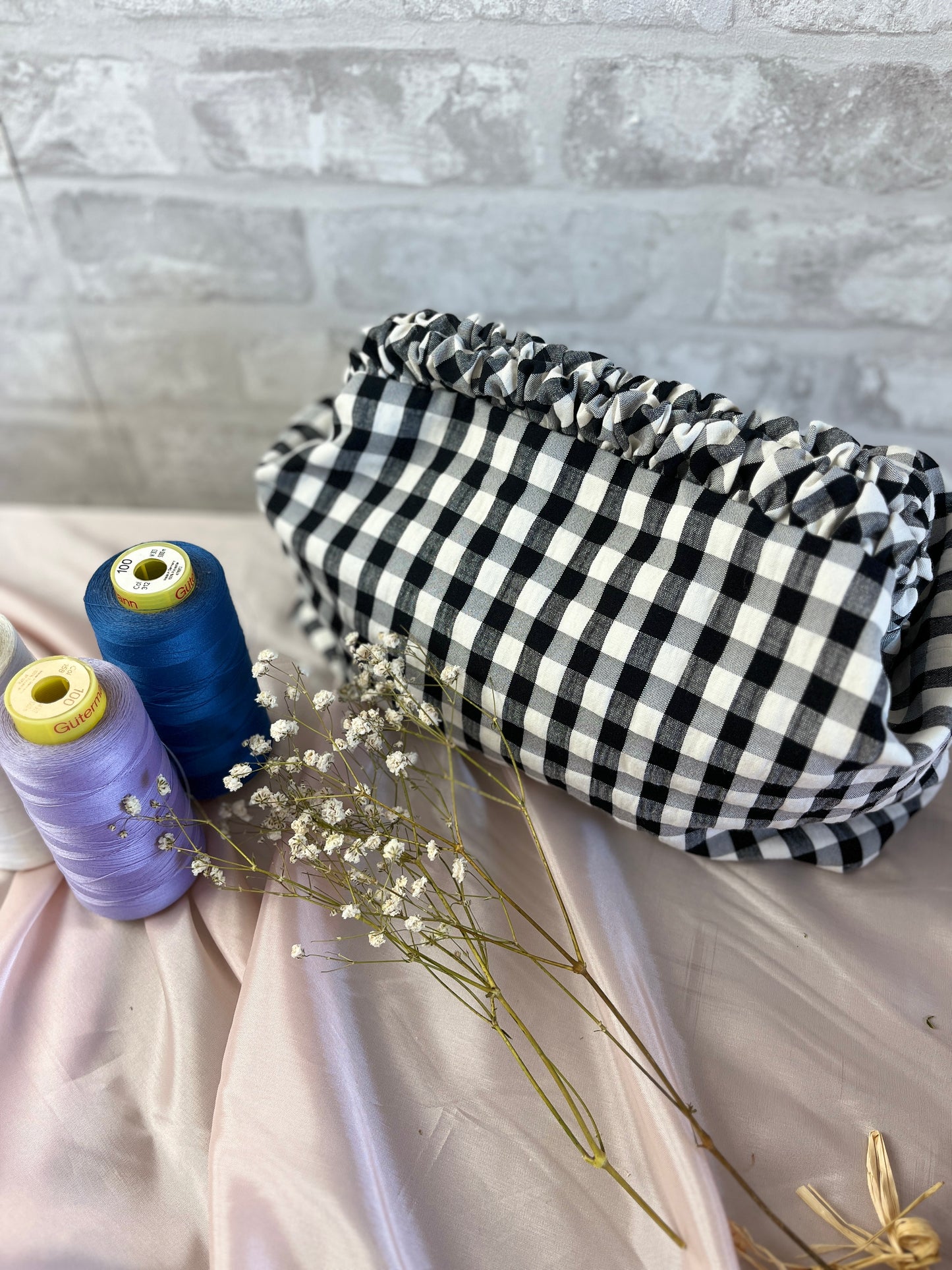 CLUTCH VICHY PERSONALIZADO | BLANCO Y NEGRO