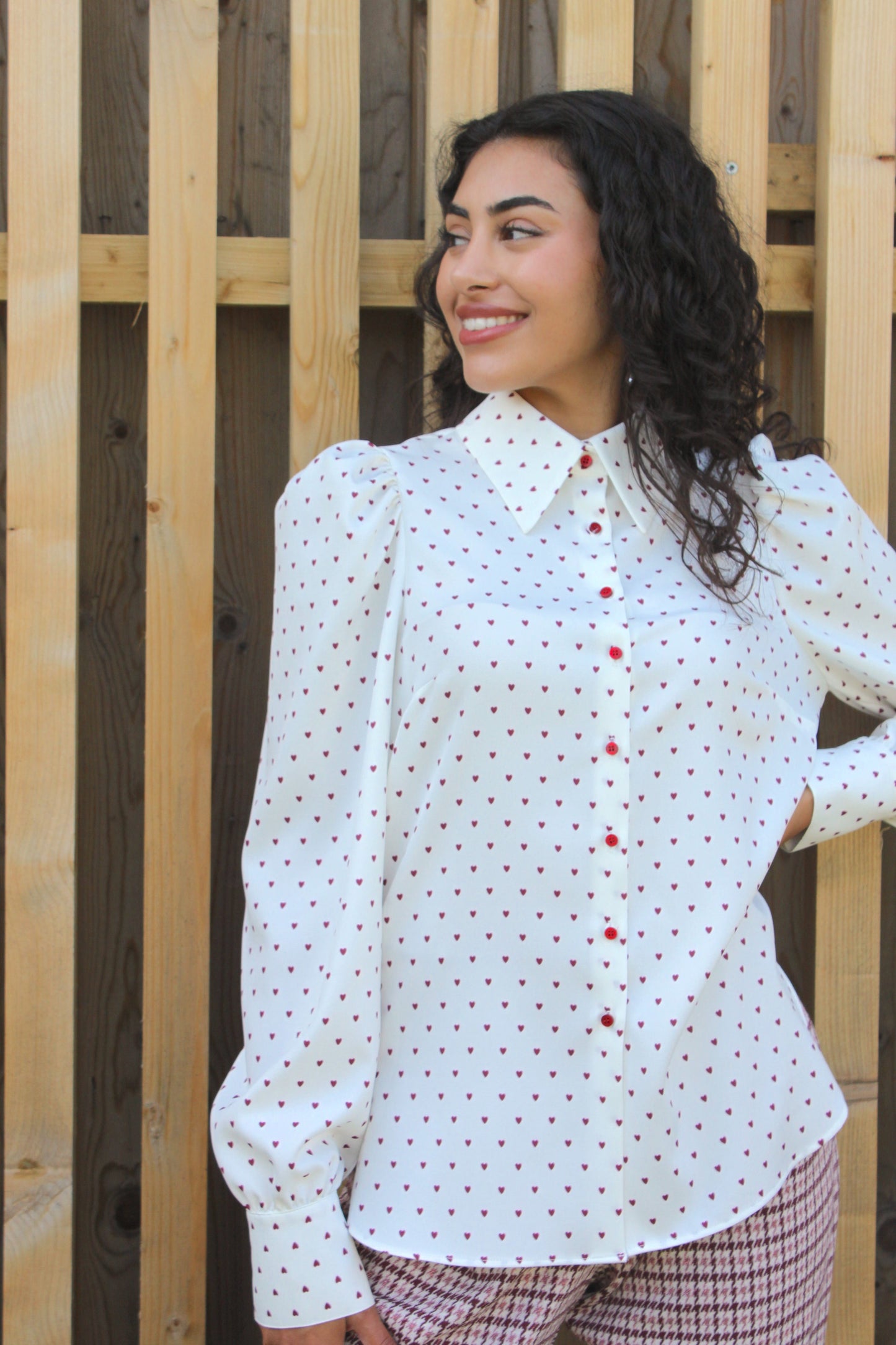 BLUSA CUORE ROSSO | BLANCO