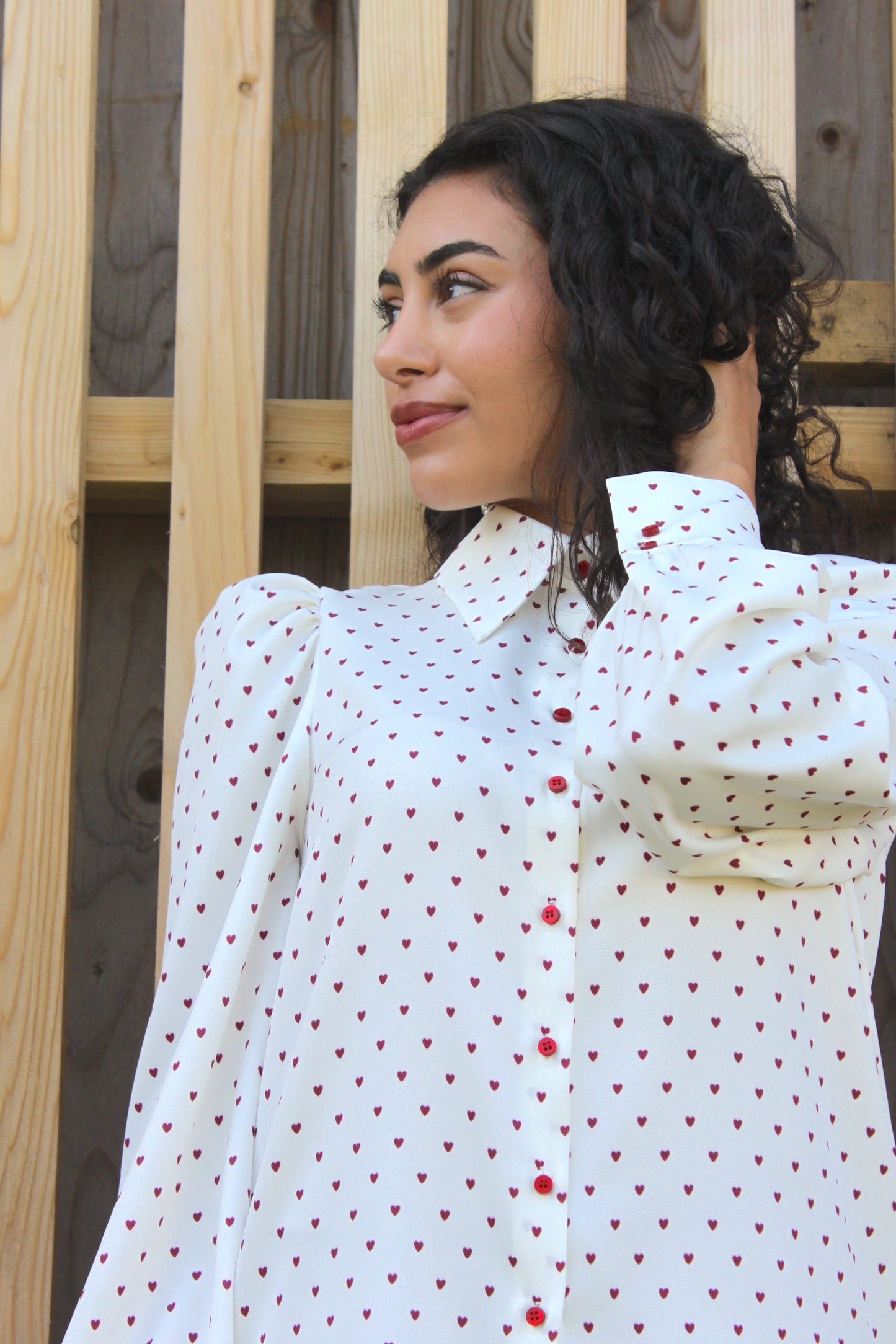 BLUSA CUORE ROSSO | BLANCO