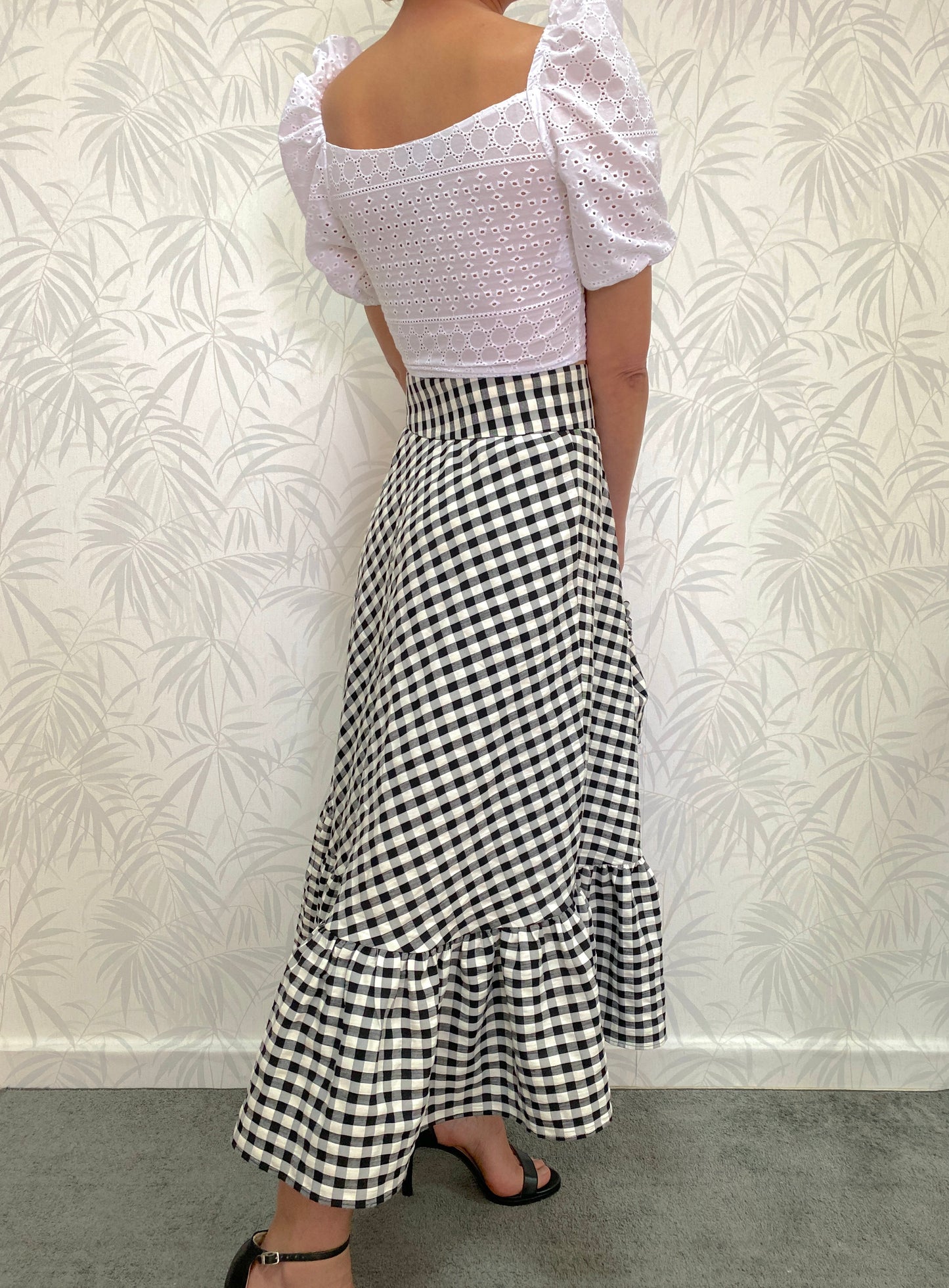 CONJUNTO CUADRO VICHY NEGRO