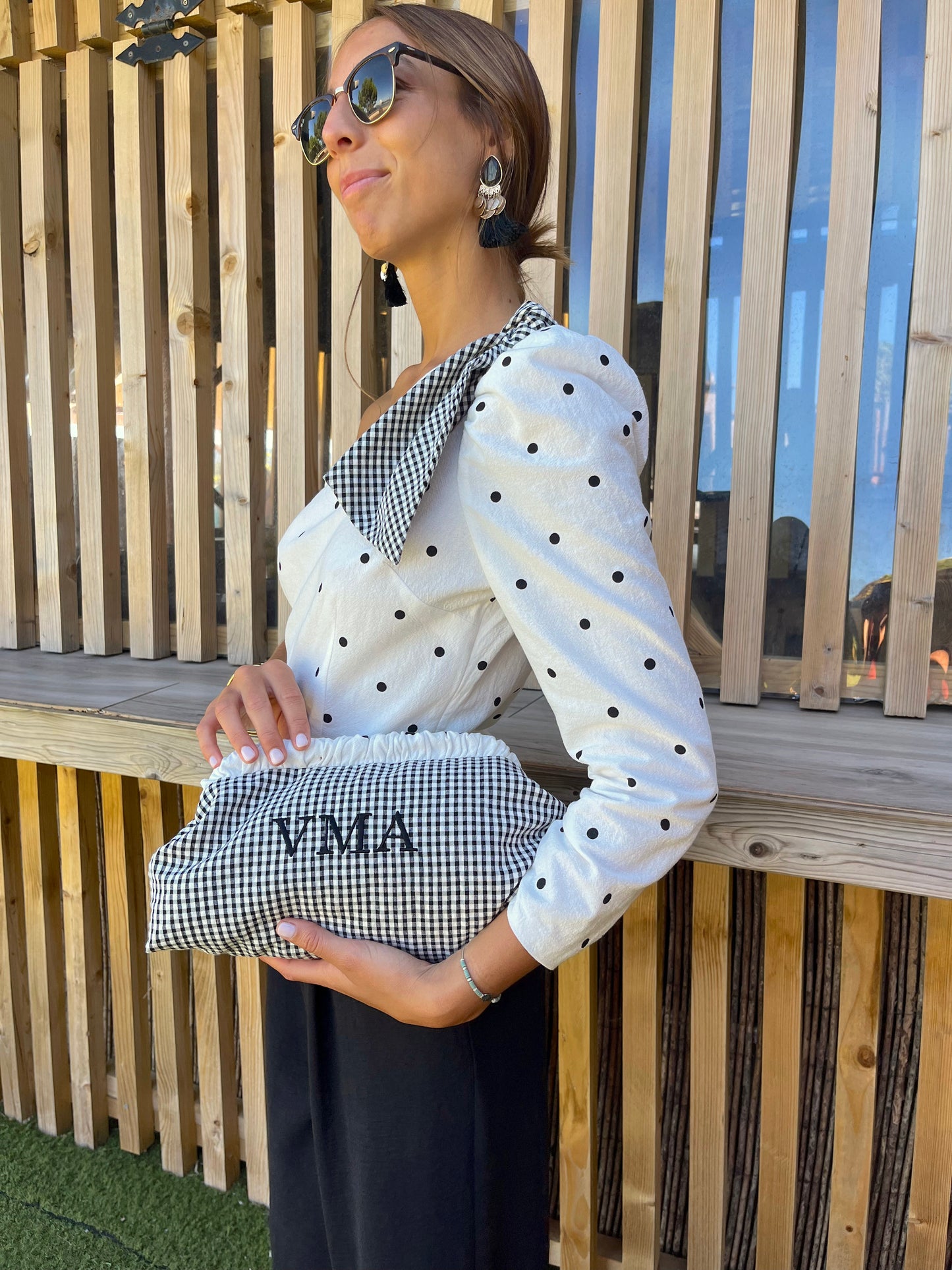 BAGUETTE PERSONALIZADO VICHY NEGRO