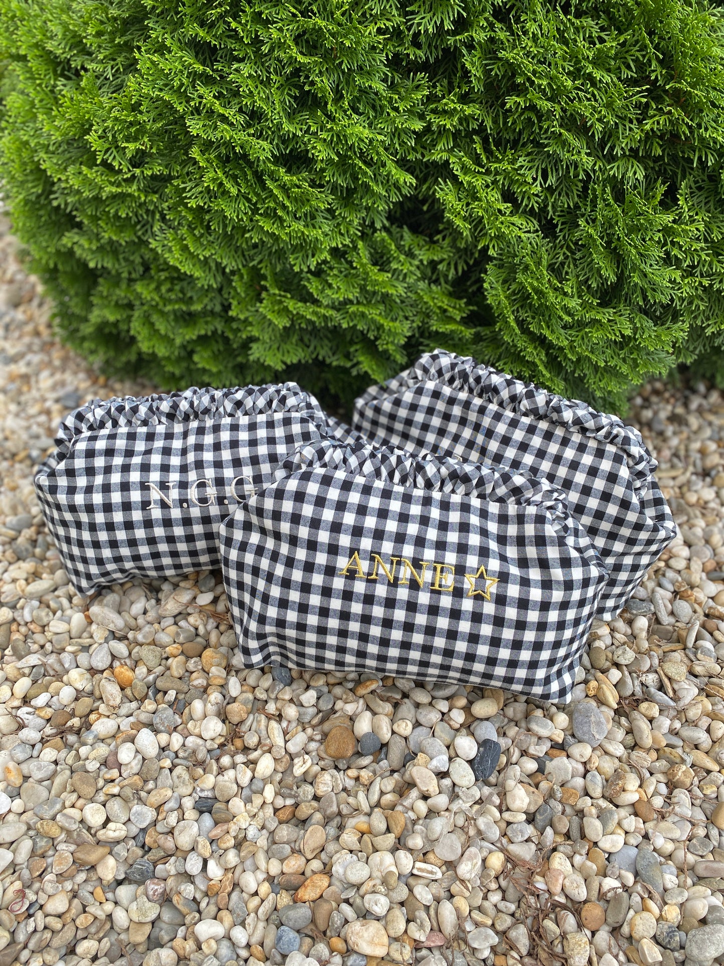 CLUTCH VICHY PERSONALIZADO | BLANCO Y NEGRO