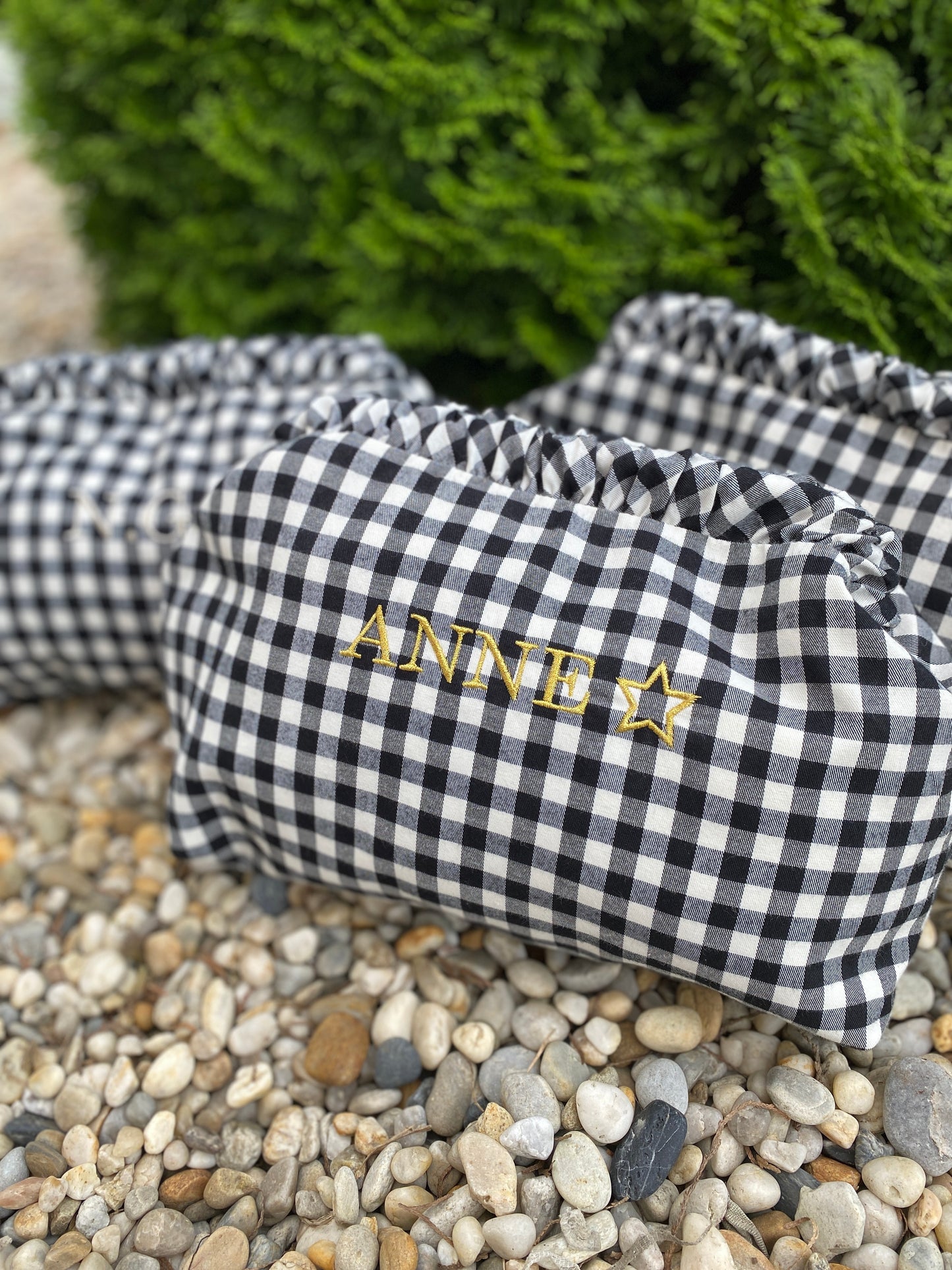 CLUTCH VICHY PERSONALIZADO | BLANCO Y NEGRO