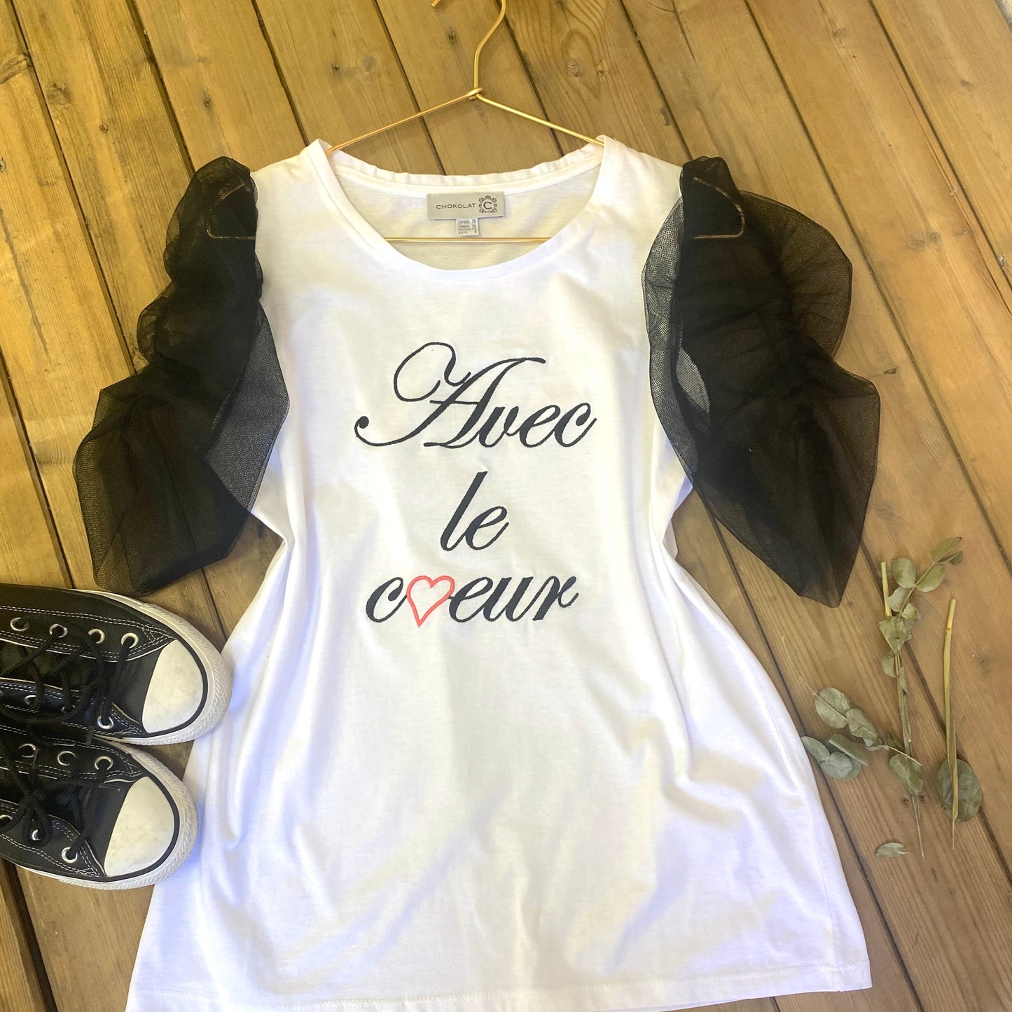 CAMISETA ANIVERSARIO "AVEC LE COEUR"