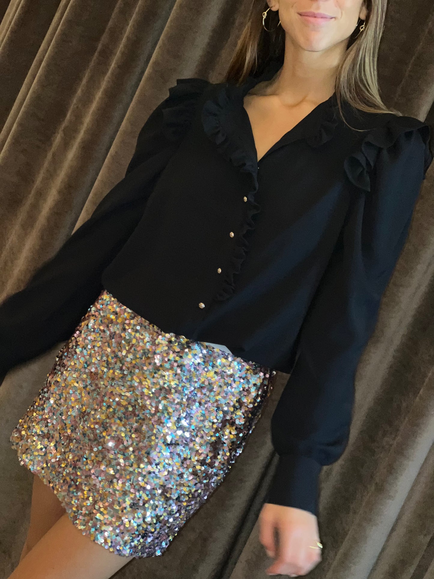 FALDA PINK GLITTER