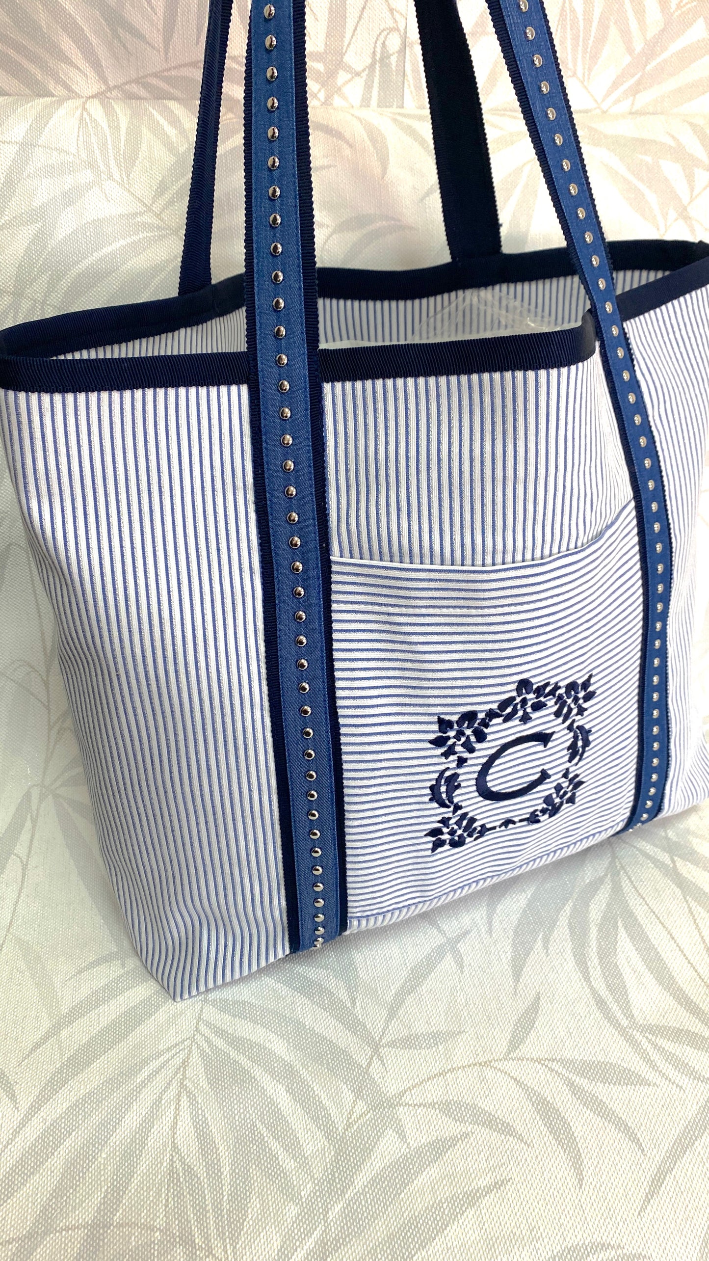 BOLSO RAYAS BORDADO