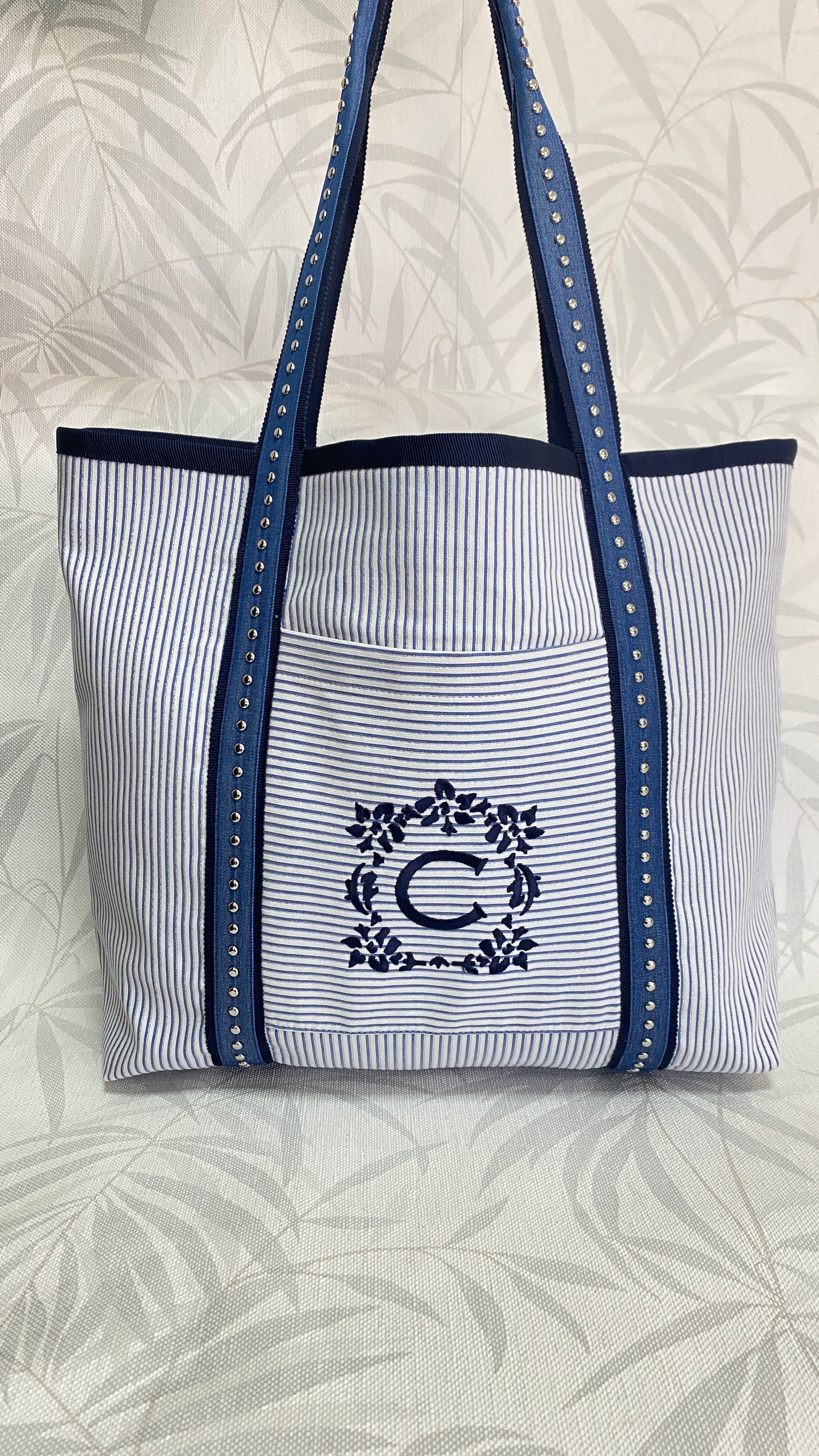 BOLSO RAYAS BORDADO