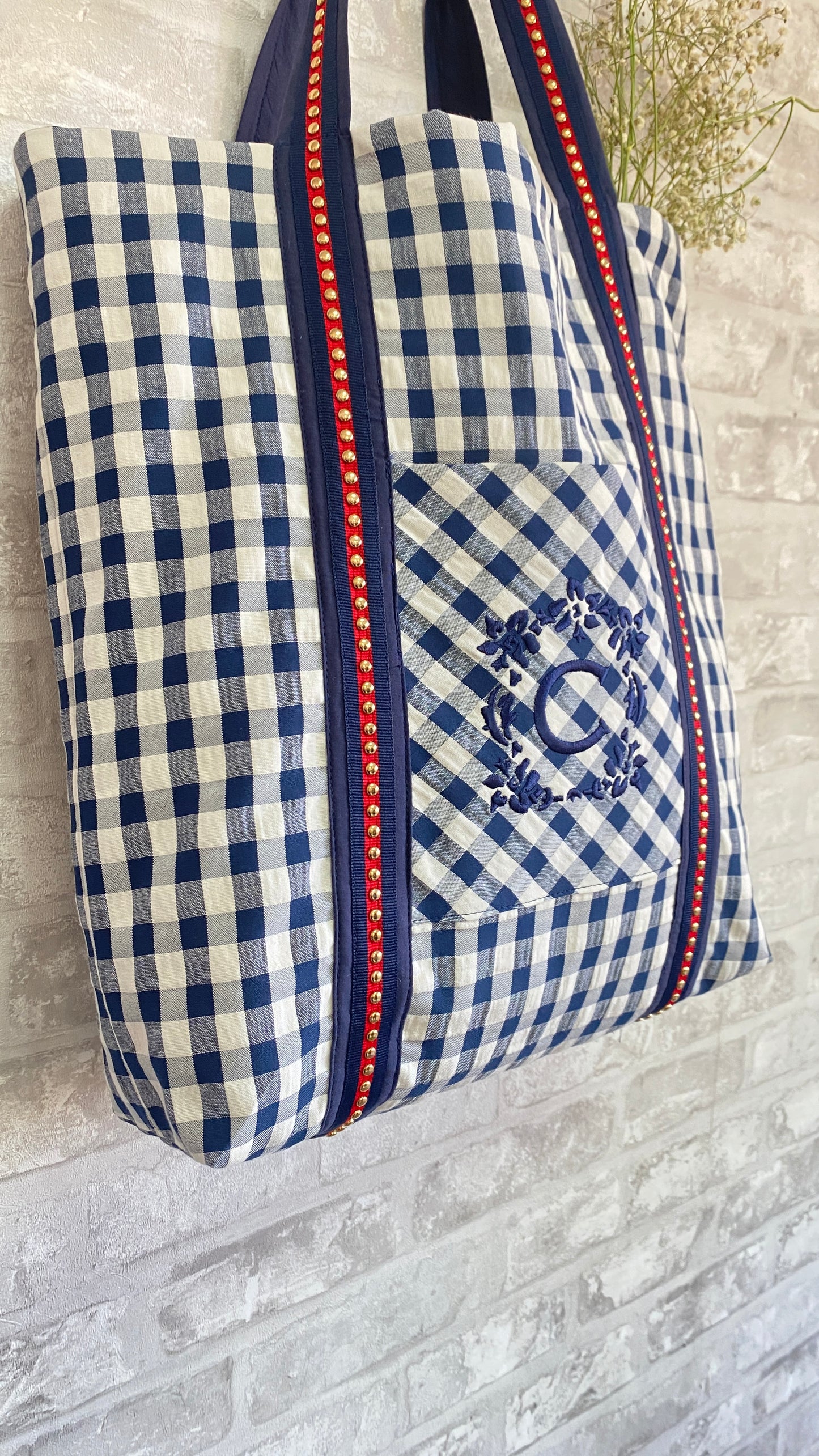 BOLSO VICHY BORDADO