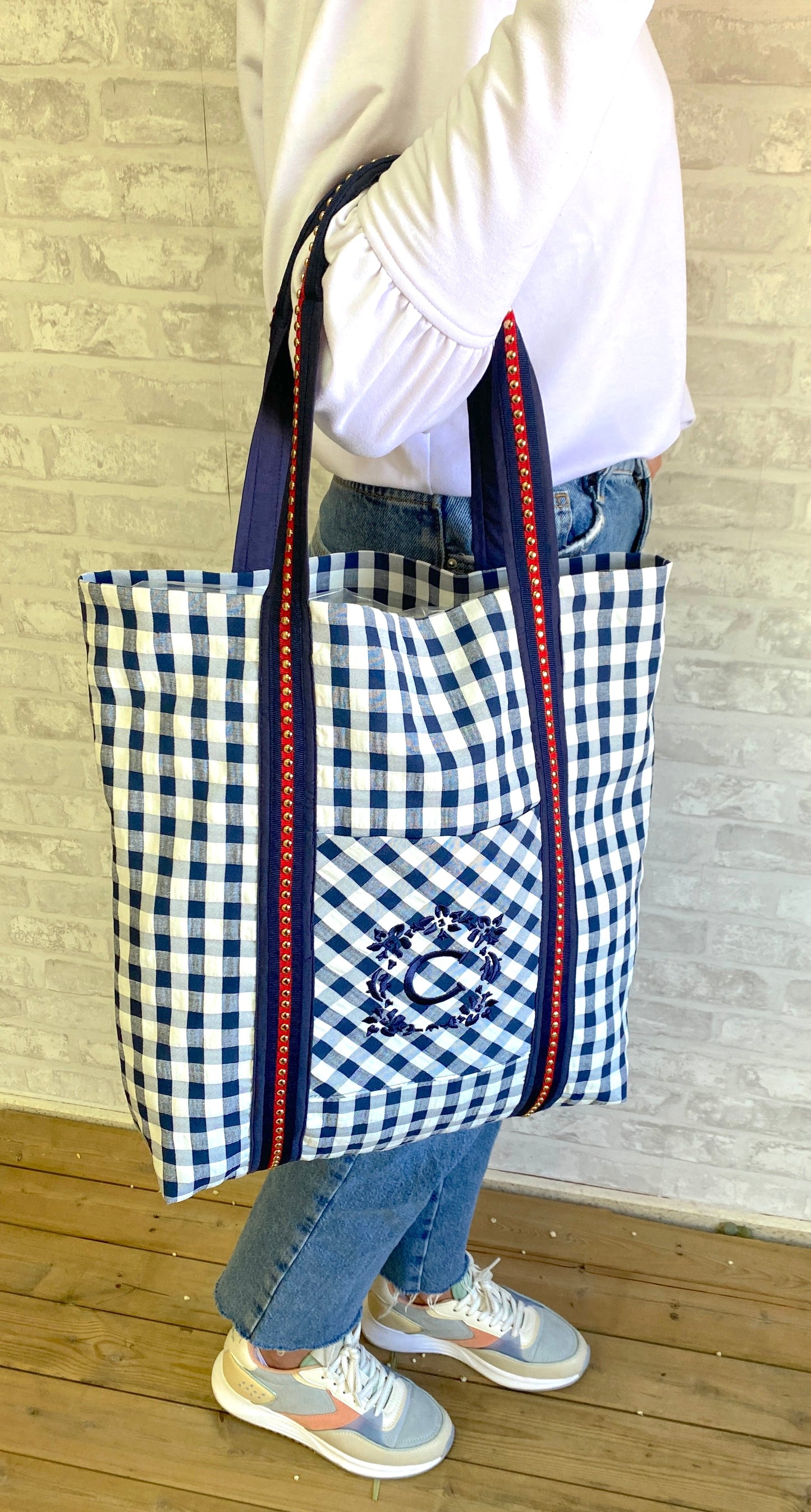 BOLSO VICHY BORDADO
