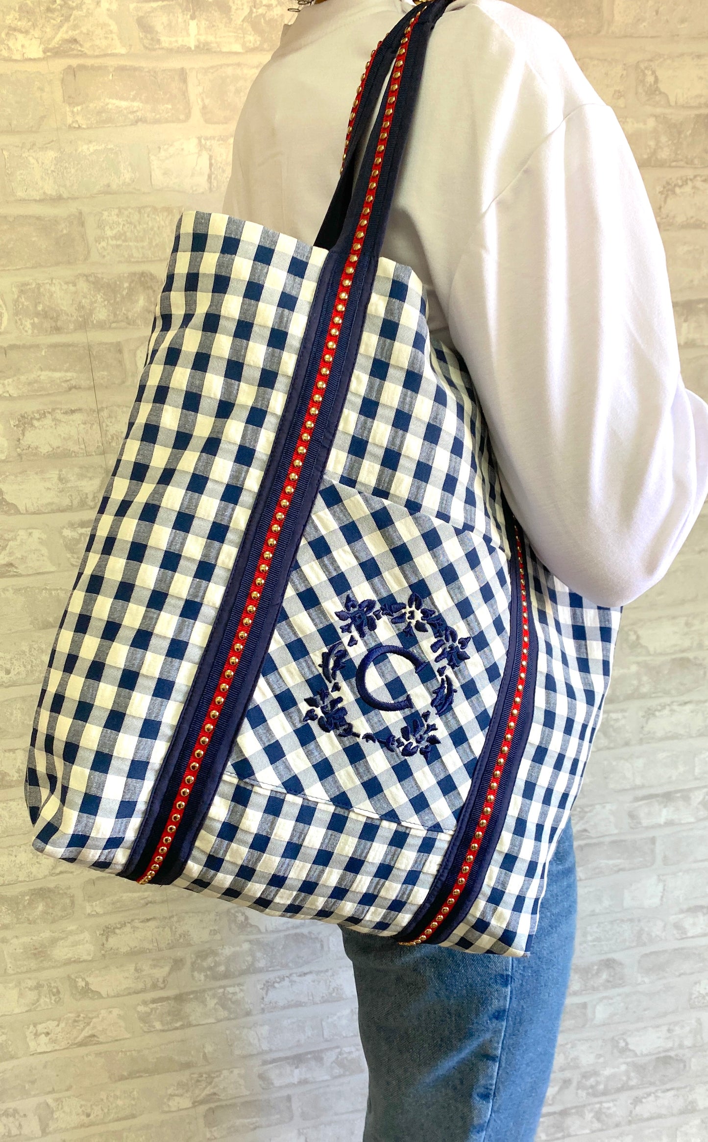 BOLSO VICHY BORDADO