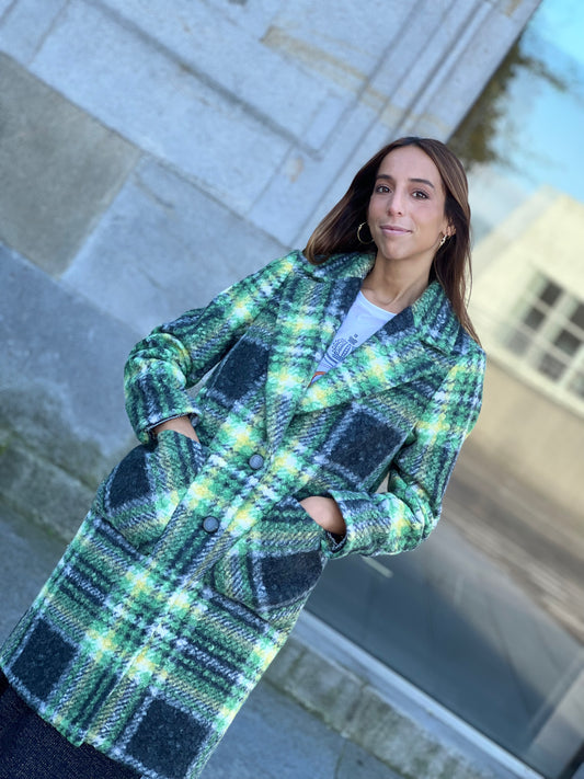 ABRIGO CUADROS | Verde